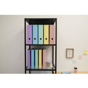 Exacompta Ringbuch A4 2 Ringe D-Form 25 mm Aquarel Pastellfarben