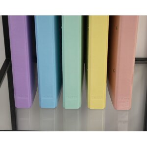 Exacompta Ringbuch A4 2 Ringe D-Form 25 mm Aquarel Pastellfarben