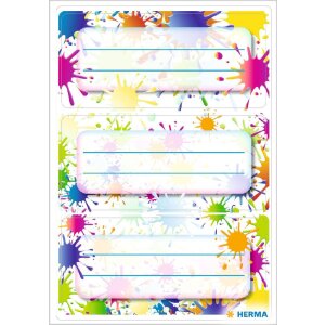 HERMA 1901 Farbspritzer Sticker Bunt 76x35 mm 9 Stück