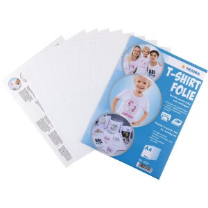 HERMA 4524 T-Shirt Transferfolie A4 für helle Textilien 10 Blatt