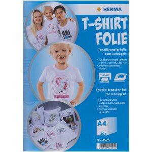 HERMA 4525 T-Shirt Transferfolie A4 helle Textilien...