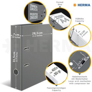 HERMA 7169 Motiv-Ordner A4 70mm Trendmetropolen 10er Set...