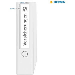 HERMA 10745 Ordneretiketten A4 192x38mm weiß permanent Recyclingpapier