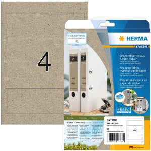 HERMA 10760 Ordneretiketten 192 x 61 mm naturbraun...