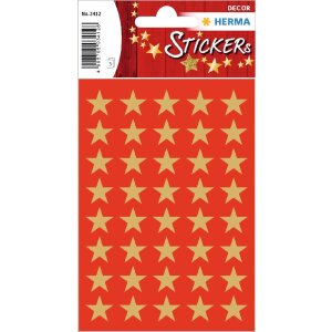 HERMA 15500 Dekor Sticker Weihnachtssterne Gold Set