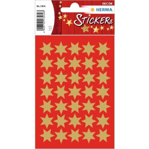 HERMA 15500 Dekor Sticker Weihnachtssterne Gold Set