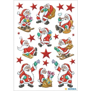 HERMA 15502 Dekor Sticker Weihnachtsmotive Bunt Set