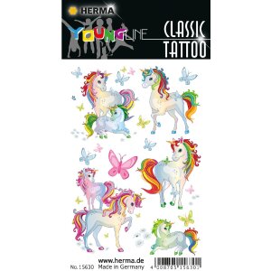 HERMA 15630 Classic Tattoo Bunt Einhorn Best Friends