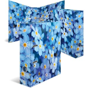 HERMA 19557 Motiv-Ordner A4 Blue Flowers
