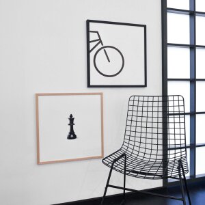 Nielsen Quadrum Holzrahmen 50x50 cm Eiche Natur Normalglas Wandaufhängung