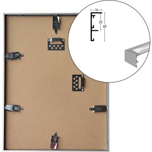 Nielsen Aluminium Wechselrahmen Frame Box II schwarz matt 60x80 cm