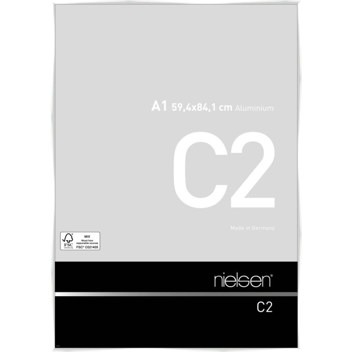 Nielsen Aluminium-Bilderrahmen C2 weiß glanz 59,4x84,1 cm Acrylglas