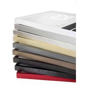 Nielsen Aluminium-Bilderrahmen C2 struktur silber matt 60x80 cm Acrylglas