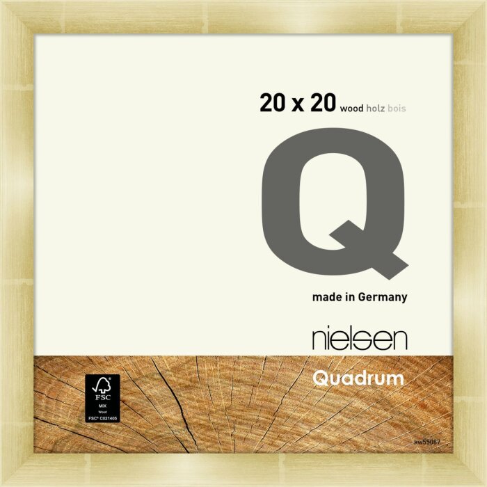 Nielsen Holz-Wechselrahmen Quadrum 20x20 cm gold
