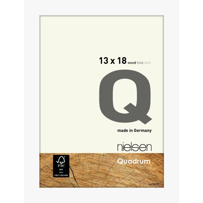 Nielsen Quadrum Holz Wechselrahmen 13x18 cm weiß deckend