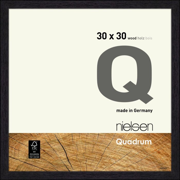Nielsen Quadrum деревянная рамка 30x30 см ворон черный