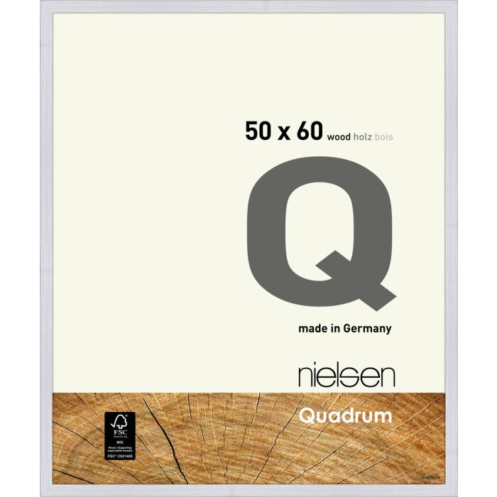 Nielsen Holz-Wechselrahmen Quadrum 50x60 cm schneeweiß