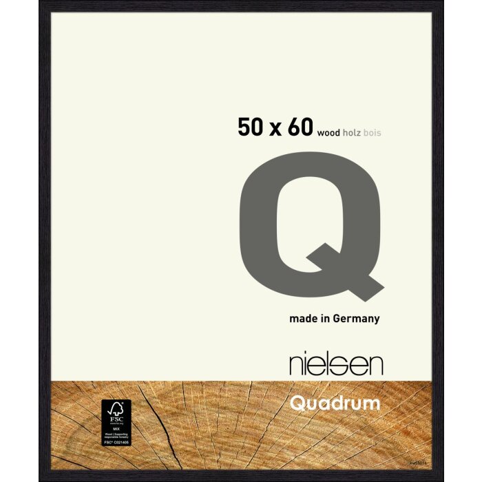 Nielsen Quadrum деревянная рамка 50x60 см ворон черный