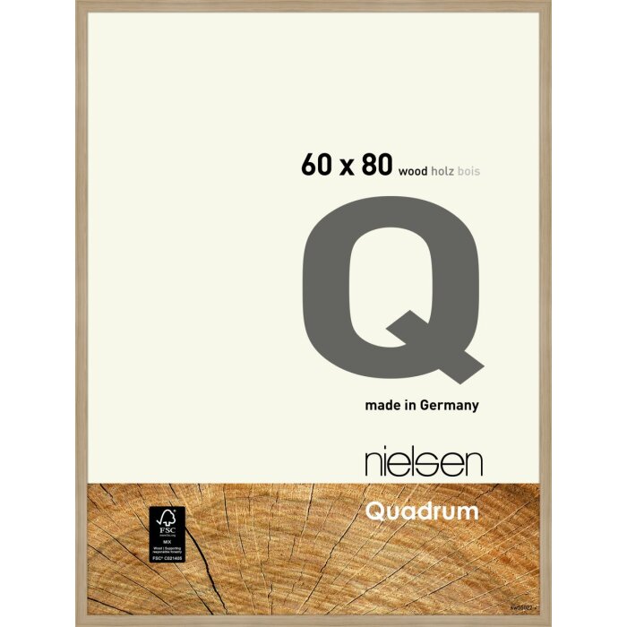 Nielsen Quadrum Holzrahmen 60x80 cm Eiche Natur Normalglas
