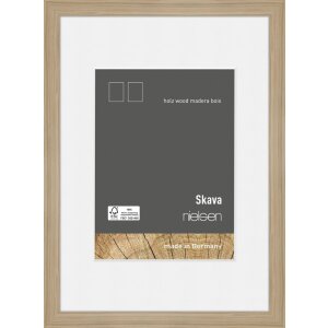Nielsen Holz-Bilderrahmen Skava Weiß 50x60 cm mit Passepartout 40x50 cm