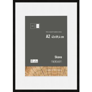 Nielsen Holzbilderrahmen Skava schwarz 42x59 cm mit...