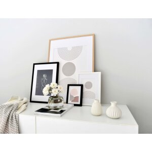 Nielsen Holzbilderrahmen Skava schwarz 42x59 cm mit Passepartout 29,7x42 cm