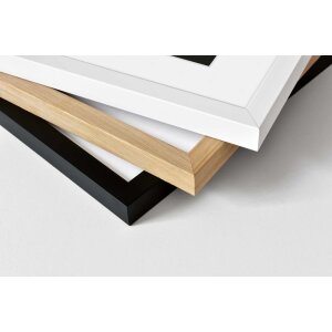 Nielsen Holz-Bilderrahmen Skava schwarz 59,4x84,1 cm mit Passepartout 42x59,4 cm