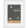 Nielsen Holz-Bilderrahmen Skava weiß 30x40 cm mit Passepartout 21x29,7 cm