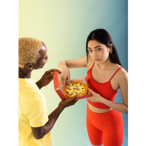 EatMySocks Doppelpackung Crew-Socken Napoli Pizza Full