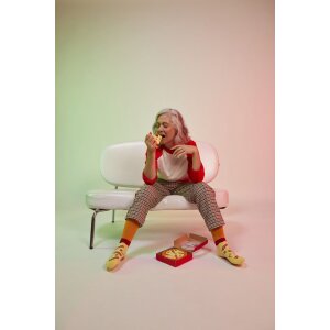 EatMySocks Doppelpackung Crew-Socken Napoli Pizza Full