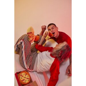 EatMySocks Doppelpackung Crew-Socken Napoli Pizza Full