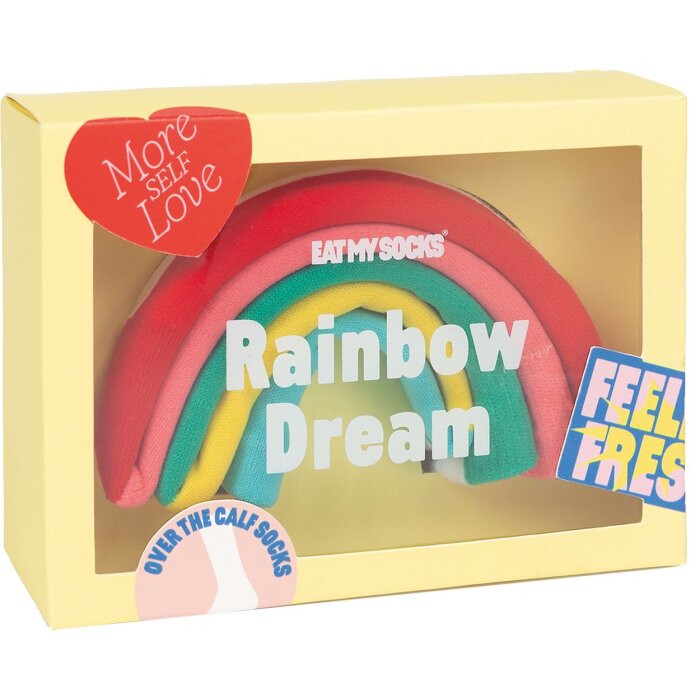 EatMySocks Lange Socken Rainbow Dream Pinky Pink