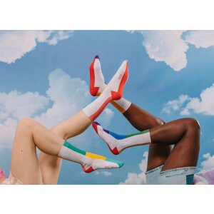 EatMySocks Lange Socken Rainbow Dream Pinky Pink