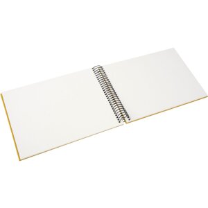 Goldbuch Spiralalbum Bella Vista Senf 24x17 cm 40 weiße Seiten Leinen