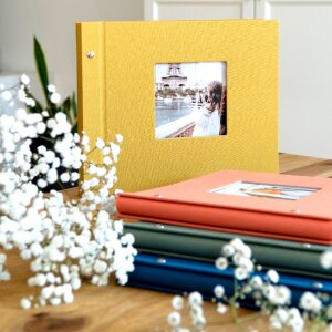 Goldbuch Schraubalbum Bella Vista senf 30x25 cm 40 weiße Seiten