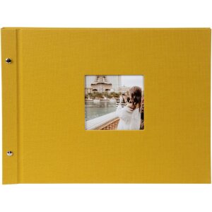 Goldbuch Schraubalbum Bella Vista senf 39x31 cm 40 schwarze Seiten