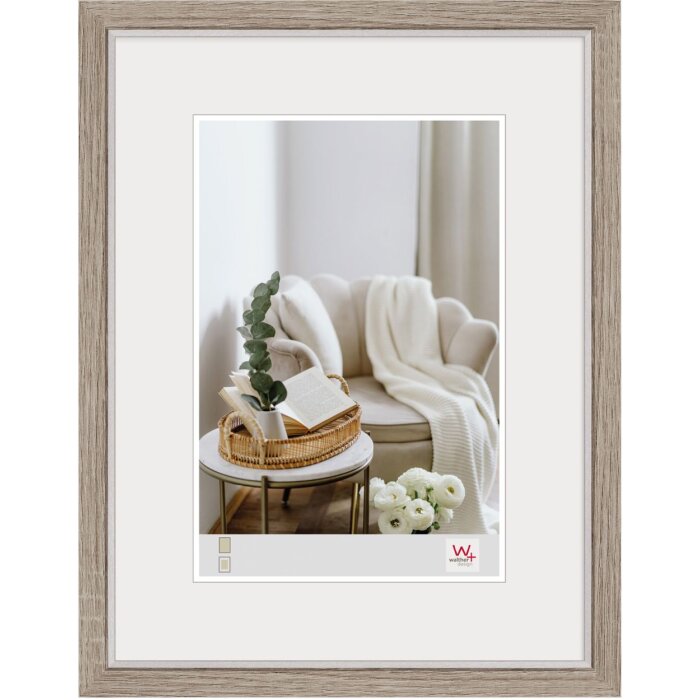 Walther MDF Holzrahmen Hygge 40x50 cm grau