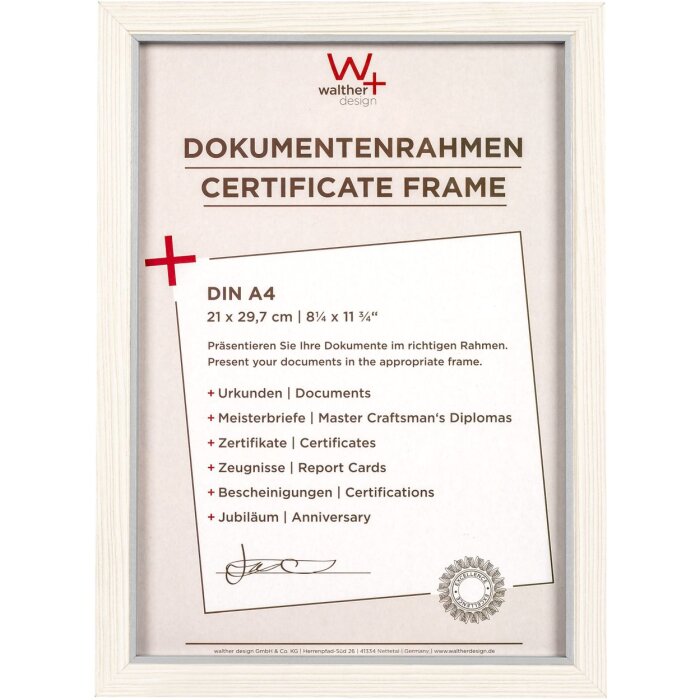 Walther MDF Holzrahmen Hygge 21x29,7 cm weiß