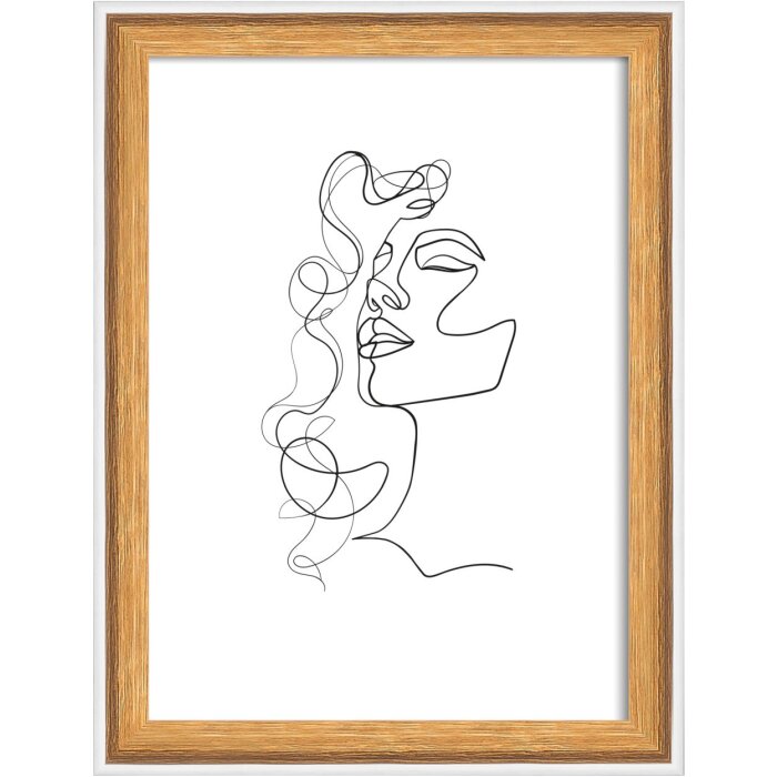 Walther Holzrahmen Silhouette 13x18 cm natur MDF-Profil Klarglas Aufsteller