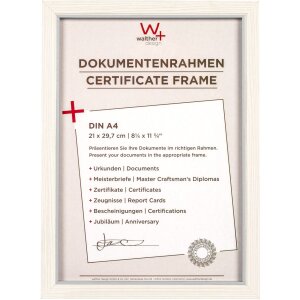 Walther Bilderrahmen Hygge MDF mit silberner Innenkante Klarglas versch. Farben