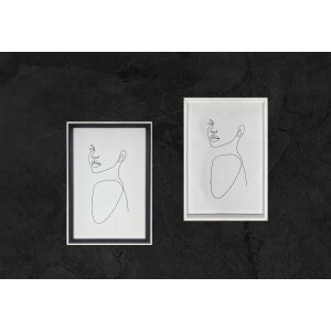 Walther Holzrahmen Silhouette MDF Holz 10x15 cm bis 40x50 cm klare Glasscheibe