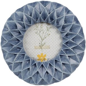 Фоторамка Clayre & Eef синяя, Ø 16x2 см,...