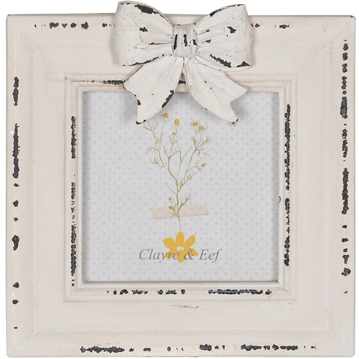 Фоторамка Clayre & Eef 2F1036 белая 16x2x17 см для фото 10x10 см