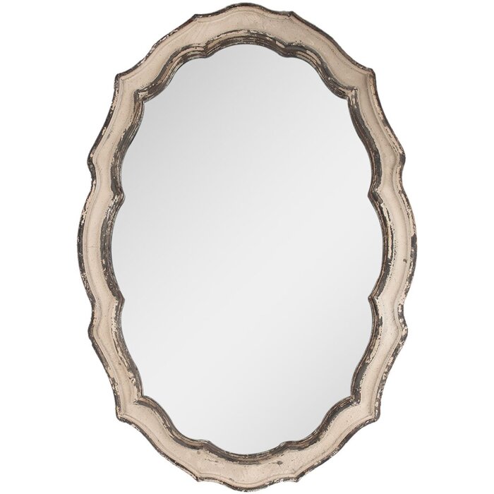 Clayre & Eef 52S303 Wandspiegel Beige Braun 52x3x75 cm