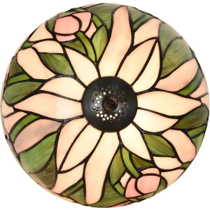 Настольная лампа LumiLamp 5LL-6307 в стиле Тиффани, розовая, Ø 27x40 см