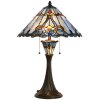 Настольная лампа LumiLamp 5LL-6313 Tiffany синяя Ø 40x61 см E27/до 2x60 Вт