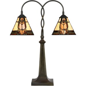 LumiLamp 5LL-6322 Tiffany Tischlampe Beige 48x66 cm E27...