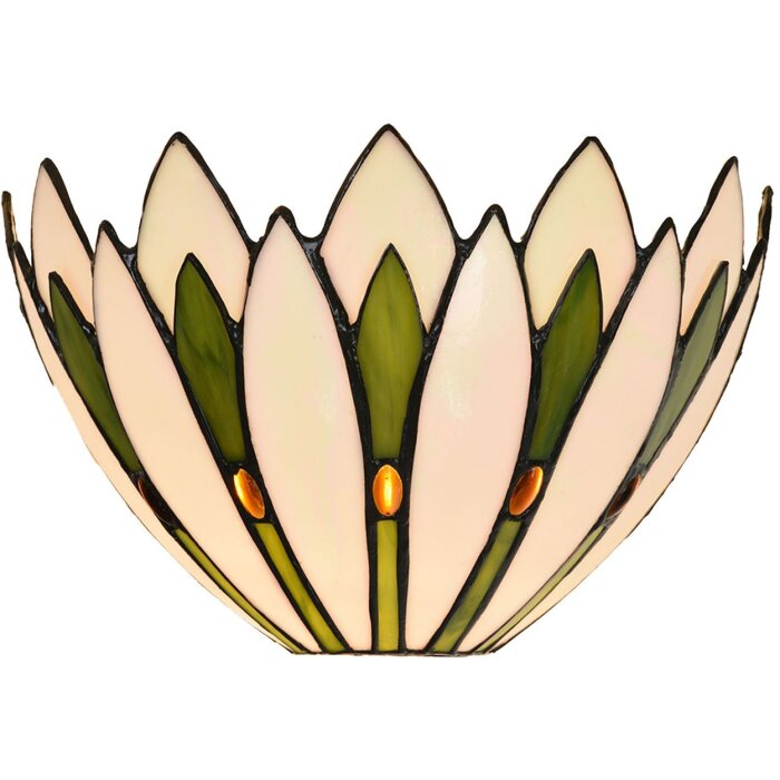 LumiLamp 5LL-6329 Wandlampe Tiffany Weiß 30x15x18 cm E14 max 40 Watt