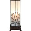 LumiLamp 5LL-6332 Tiffany Tischlampe Grau 18x18x45 cm E27 max 40W