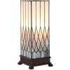 LumiLamp 5LL-6332 Tiffany Tischlampe Grau 18x18x45 cm E27 max 40W